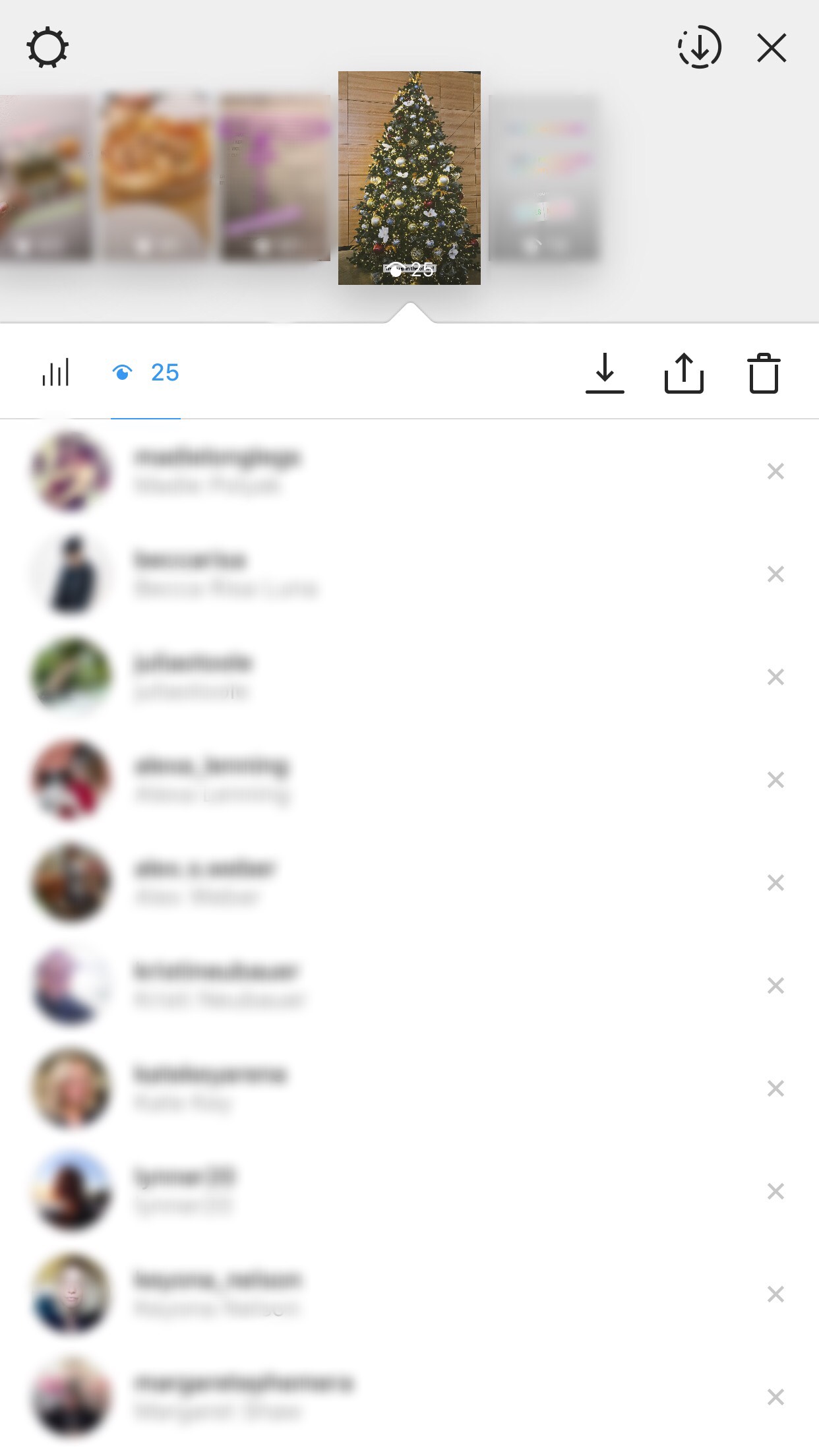 instagram stories analytics screenshot